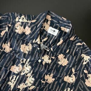 NN07 Daniel Camp Shirt Mens Medium Floral Short Sleeve Hawaiian Aloha Tropical